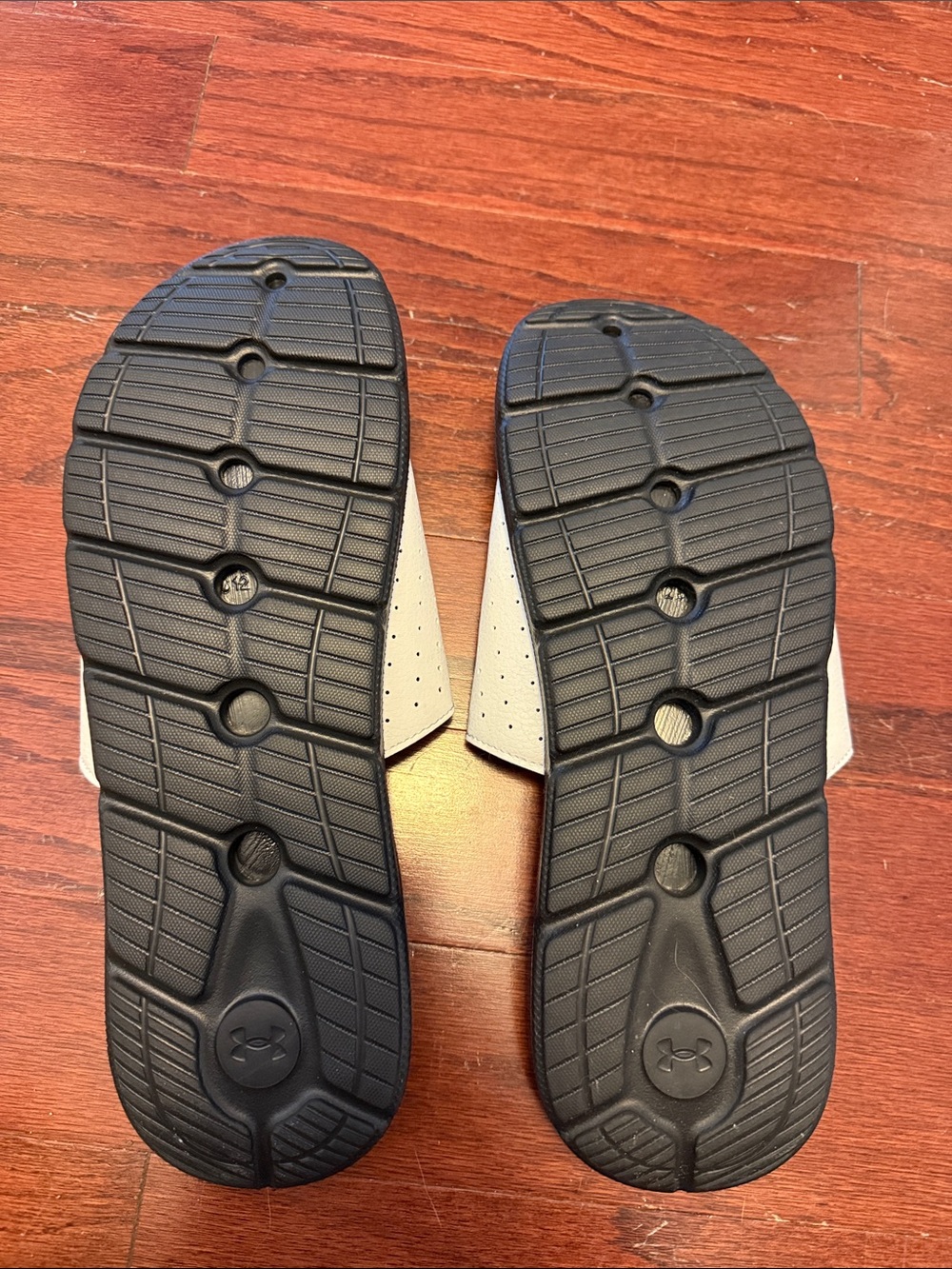 Under Armour Black and White Slide Sandals - Picture 3 of 4